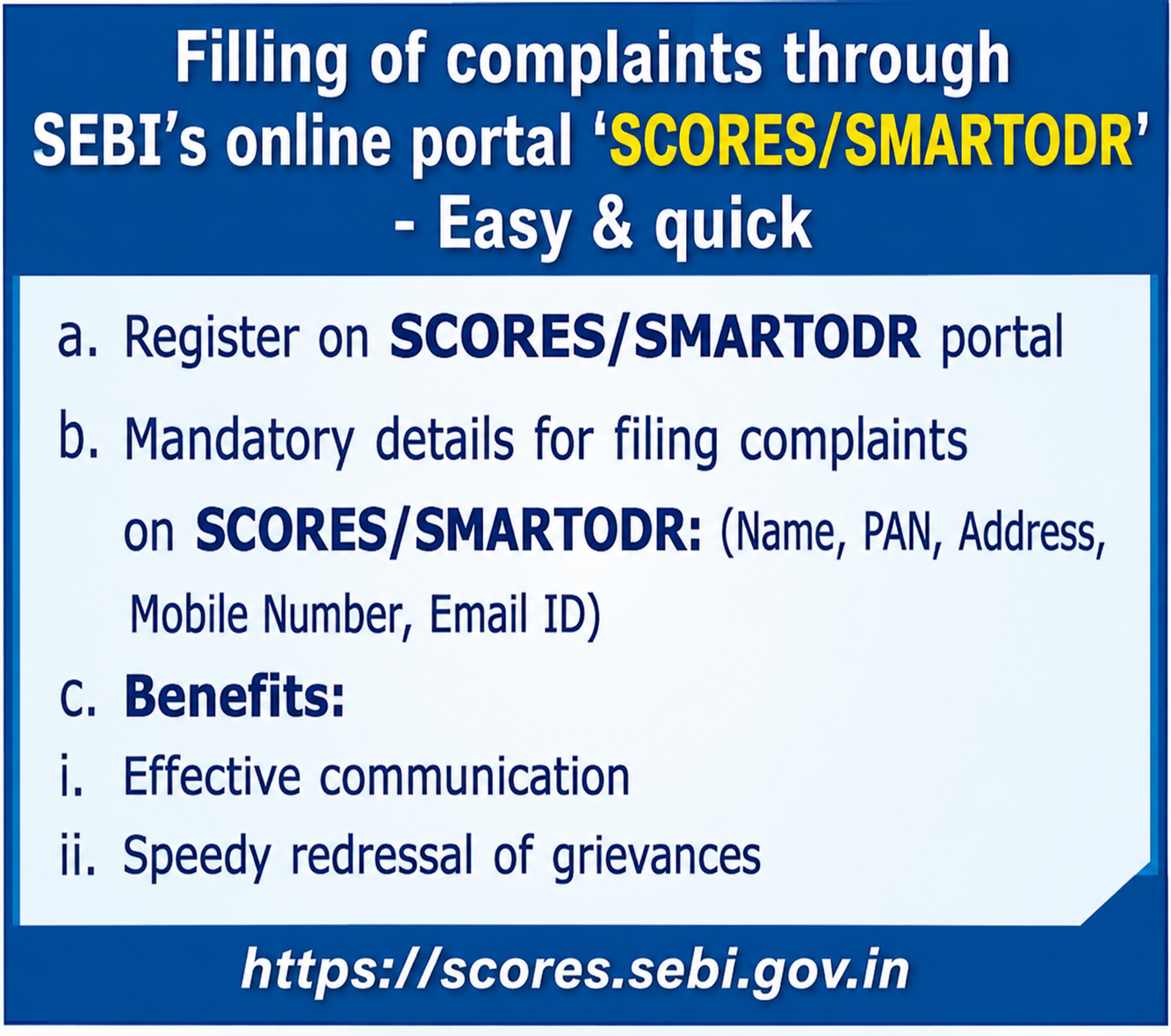 SEBI SCORES